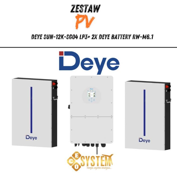 Zestaw Hybrydowy Deye SUN-12K-SG04 LP3+ 2x Deye Battery RW-M6.1 (1)