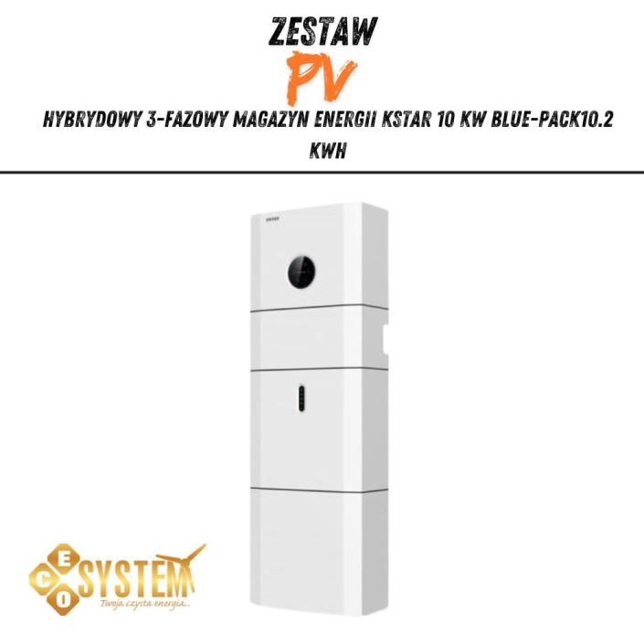 Zestaw Hybrydowy 3-fazowy Magazyn Energii KSTAR 10 kW BluE-PACK10.2 kWh (1)