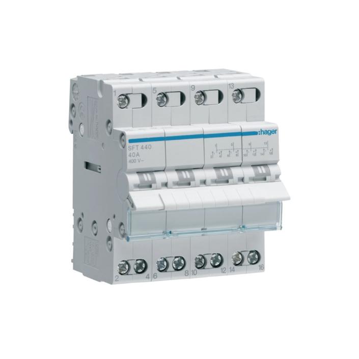 Rozłącznik agregatorowy Hager 4P 40A SFT440 I-0-II (1)