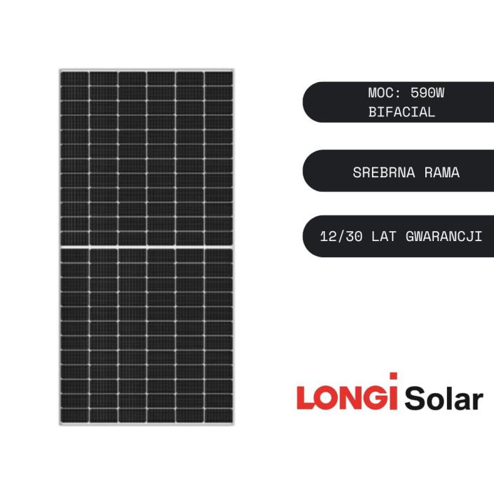 Panel Fotowoltaiczny Longi 590W LR5-72HGD Srebrna  (1)