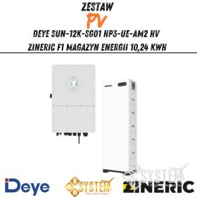 Obrazek dla: Zestaw Hybrydowy Deye SUN12KSG01 HP3UEAM2 HV + Zineric F1 Magazyn Energii 10,24 kWh