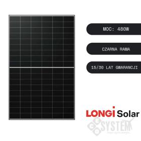 Obrazek dla: Panel Fotowoltaiczny Longi 480W  LR754HVH480M