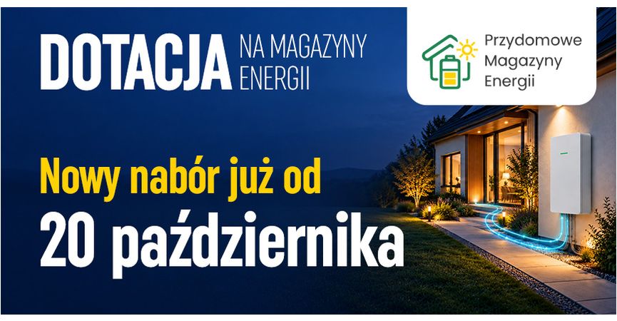 Dotacja Przydomowe Magazyny Energii — nabór od 20 października