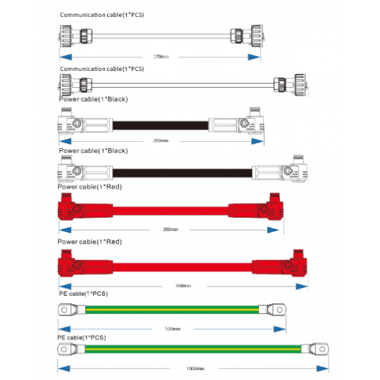 Kable przył. baterii KStar 1-2 szt (10,2 kwh) -zdjęcie numer 1