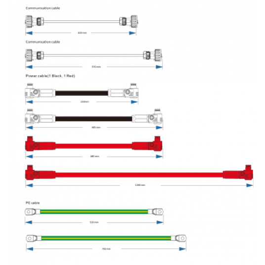 Kable przył. baterii KStar 1F 10,2kWh -zdjęcie numer 1