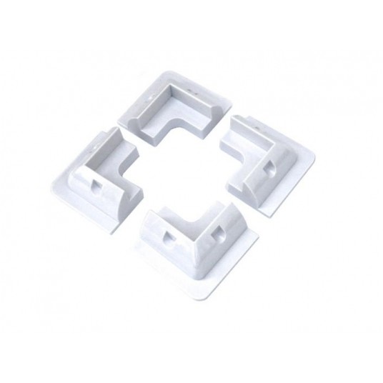 Komplet Uchwytów narożnych 4szt białe kamper -zdjęcie numer 1