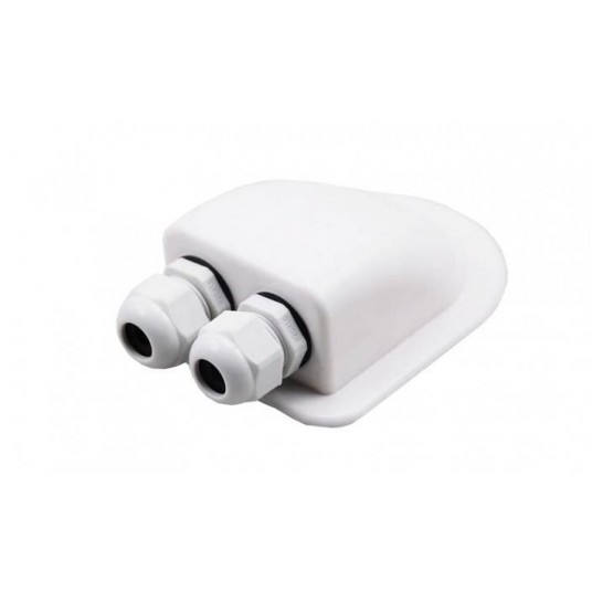 Przejściówka dachowa,przelotka podwójna biała -zdjęcie numer 1