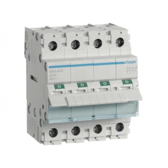 Rozłącznik agregatorowy Hager 4P 40A SFT440 I-0-II -zdjęcie numer 1