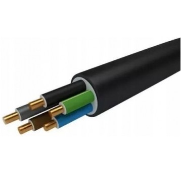 CZARNY KABEL N2XH-J 5X6 ŻO RE BEZHALOGENOWY DRUT