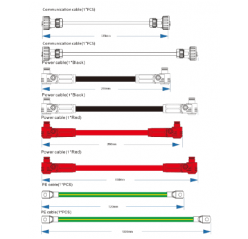 Kable przył. baterii KStar 1-2 szt (10,2 kwh)