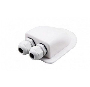 Przejściówka dachowa,przelotka podwójna biała