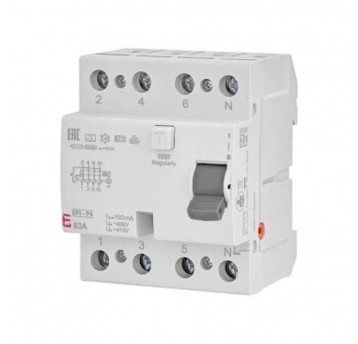 WYŁĄCZNIK RÓŻNICOWY 63A 4P 4M 100MA A 10KA ETI